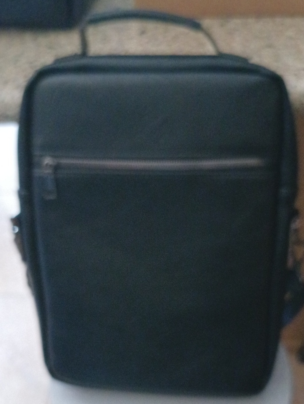 Men's Black Top-Handle Travel Briefcase Bag